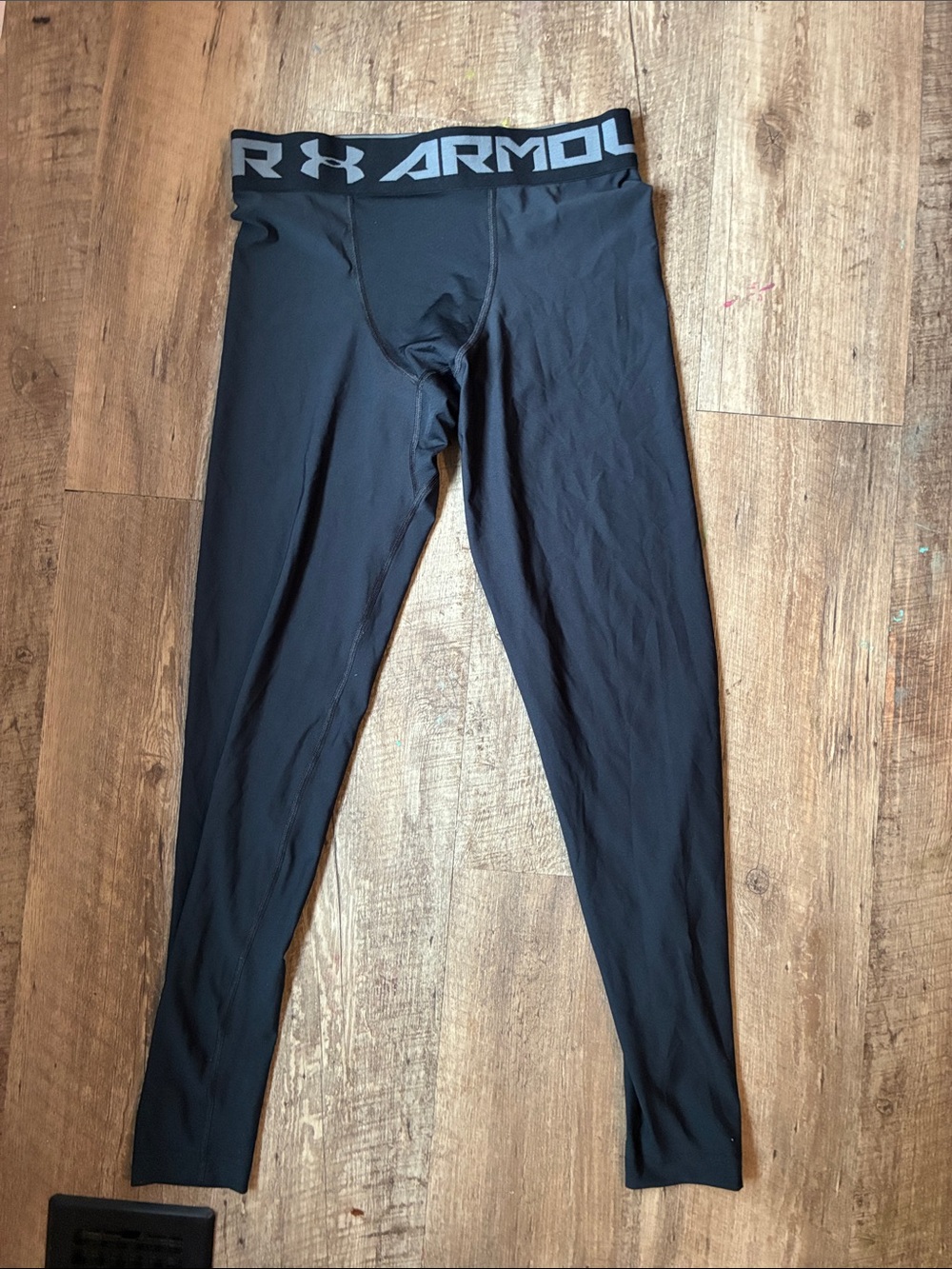 Under Armour Black Performance Compression Tights with Logo Waistband